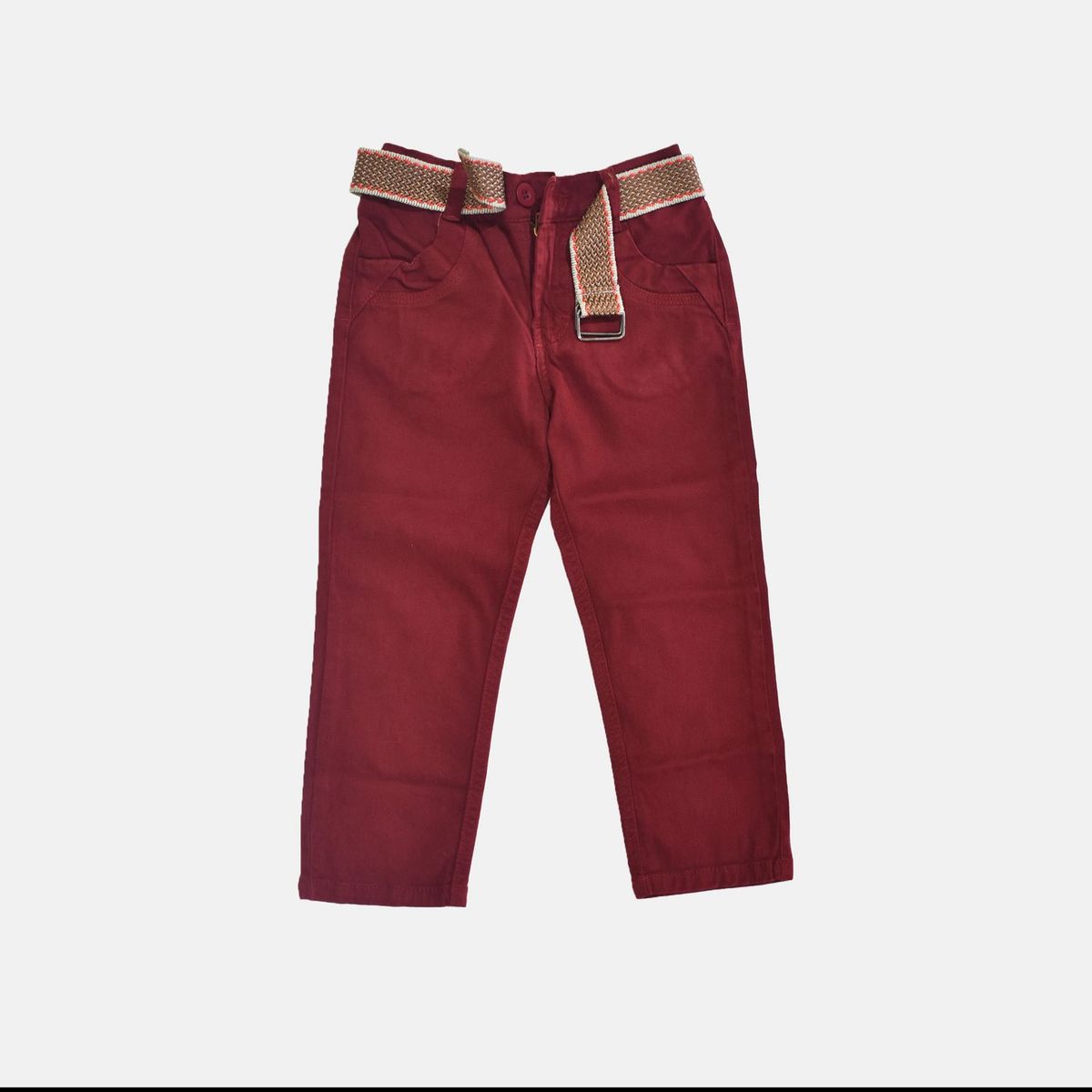 YONISTERS CLOTHING - Pantalón Drill Semipitillo Kids Stretch Yonisters Clothing Rojo
