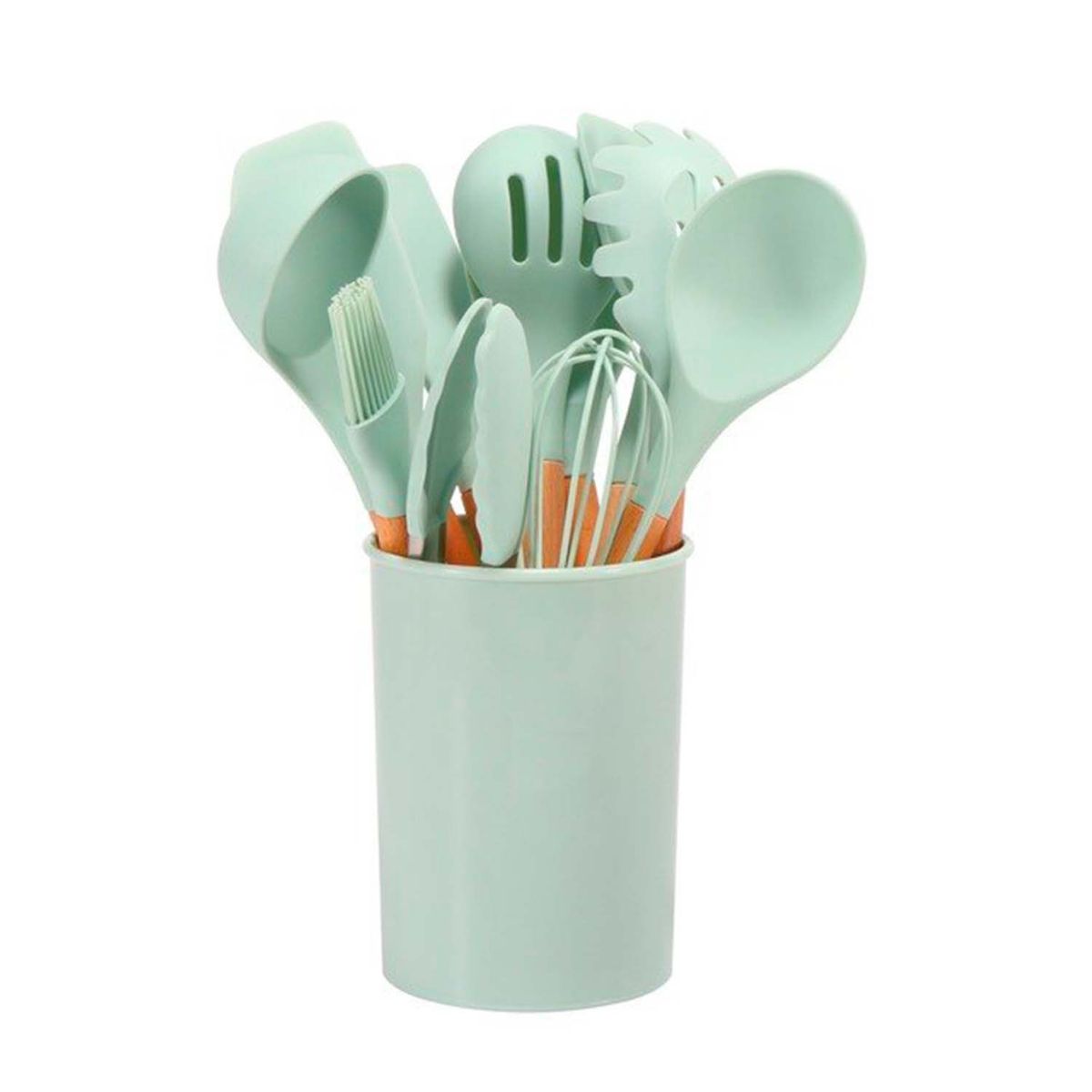 BUYPAL - Set Utensilios Cocina Silicona Antiadherente Multifuncional Verde