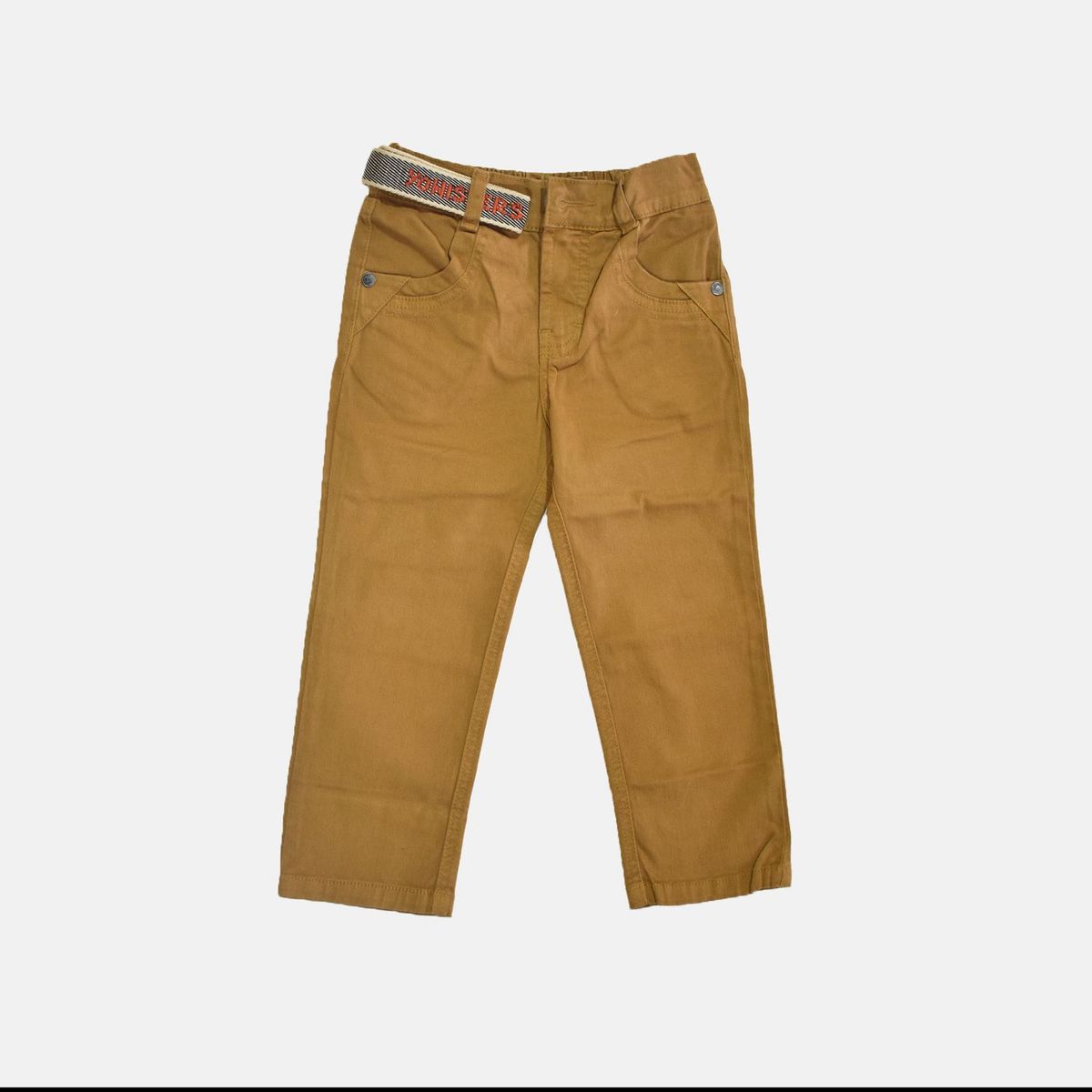 YONISTERS CLOTHING - Pantalón Drill Semipitillo Kids Stretch Yonisters Clothing Camel
