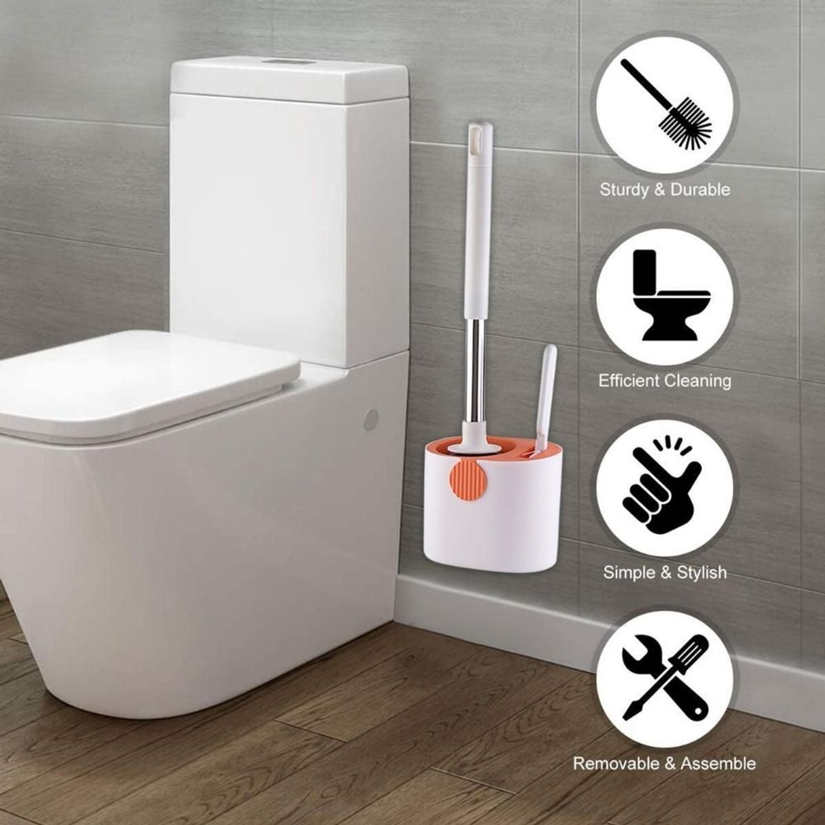 MINARI - Set de Cepillos de Limpieza para Inodoro Baño NJ 128C