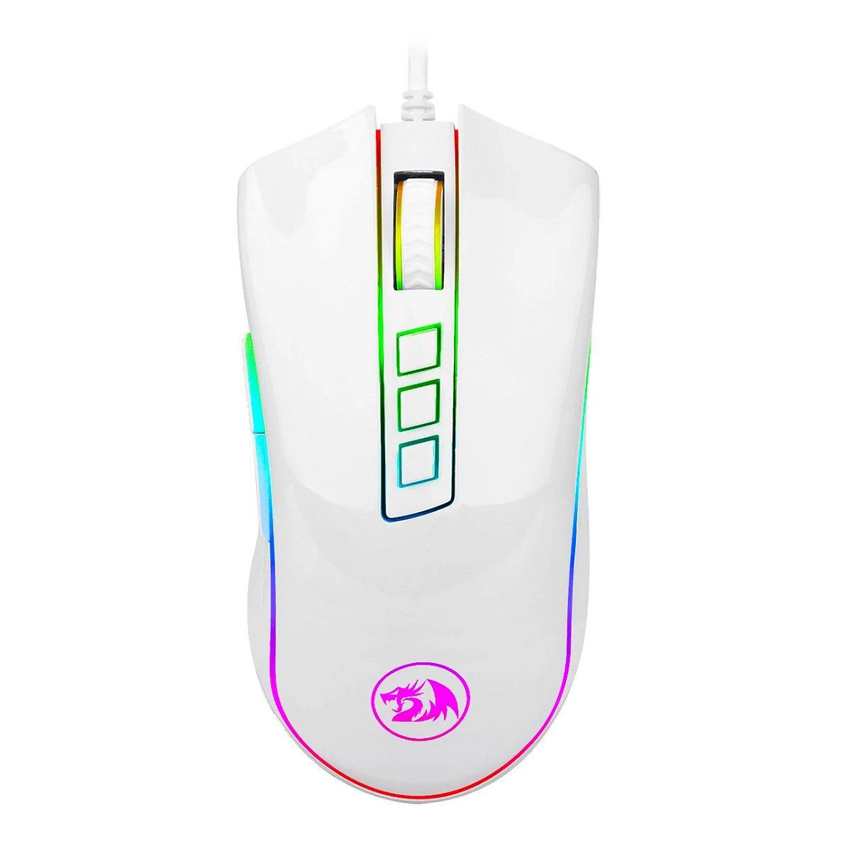 REDRAGON - Redragon - Mouse Cobra M711 RGB 8 Botones Programables Blanco