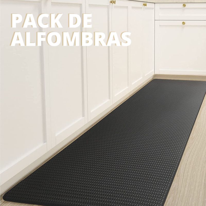 AURELA - Pack de Alfombras en color Negro