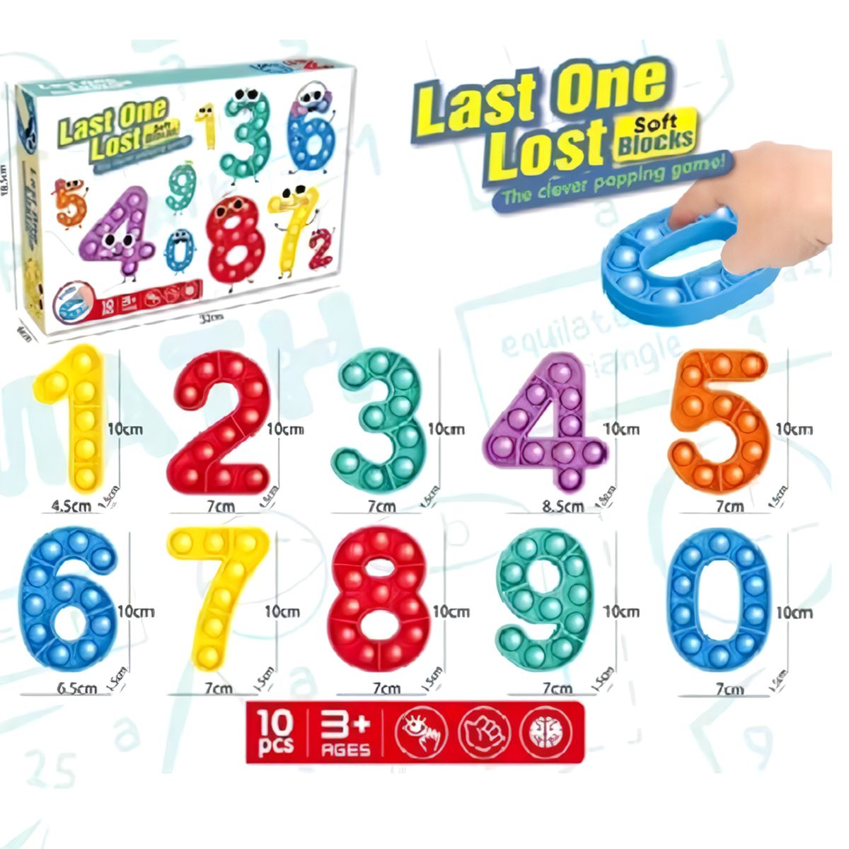 GENERICO - Juego Didáctico Números  Pop it Antiestrés