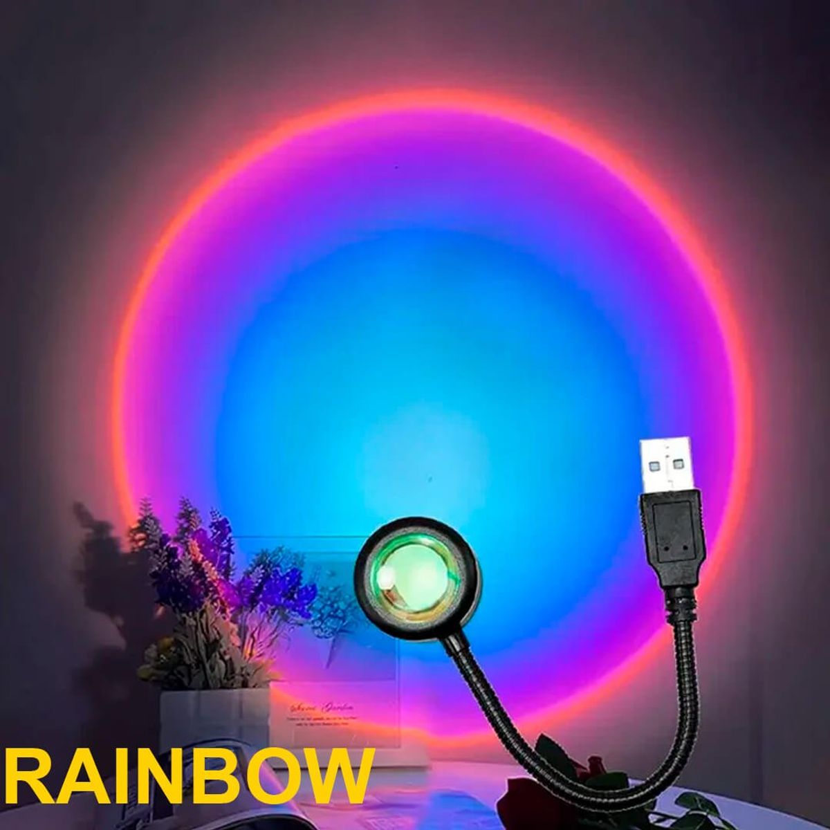 AURELA - Pack de Luces LED USB Multicolores Atmosféricos Sunset y Rainbow