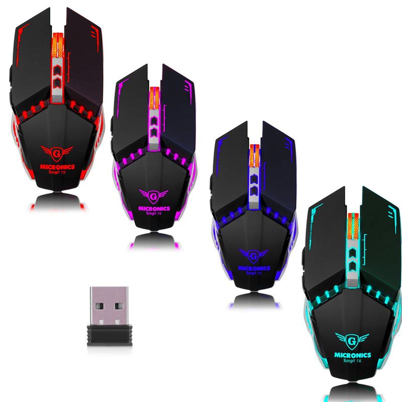 MICRONICS - Mouse Gamer Inalámbrico Micronics 7 Botones