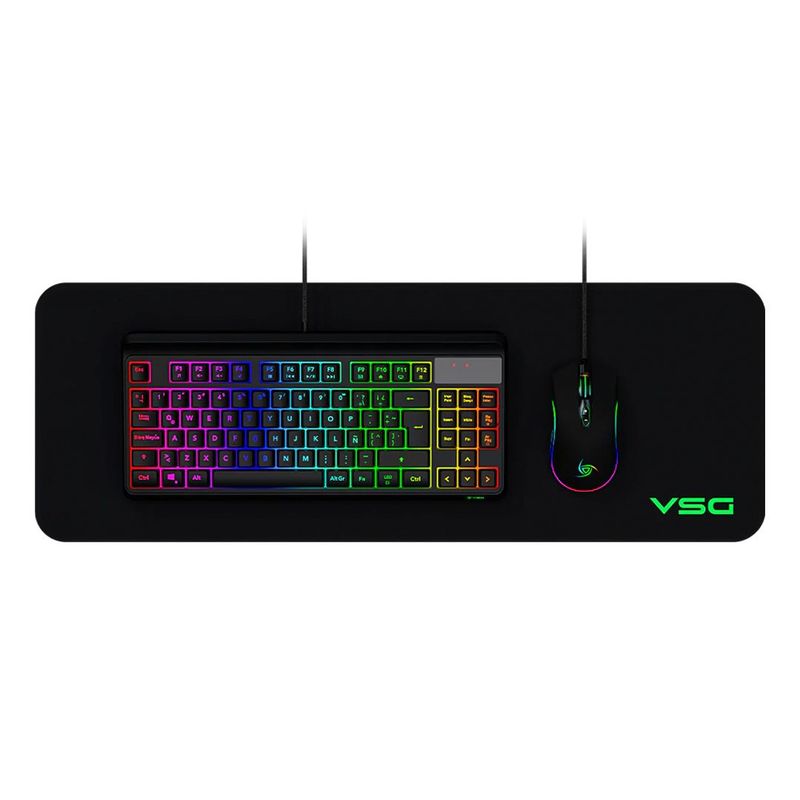 VSG - KIT 3 EN 1 Combo Gamer Teclado + Mouse + Padmouse XL VSG Pyxis RGB