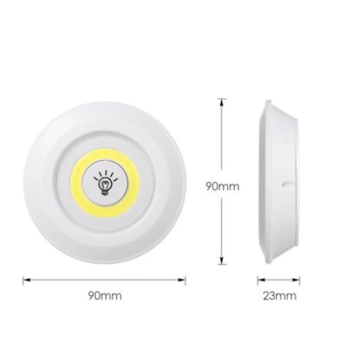 GENERICO - Luz Led X 3 Cob Con Control Remoto A Pilas Aaa