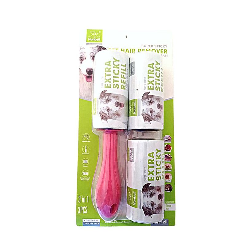 GENERICO - Quita Pelusa Sticky Pegamento 3PCS - ROSADO