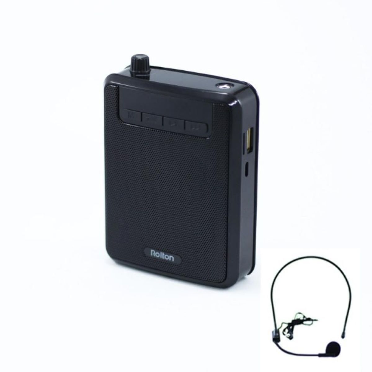 ITELSISTEM - Parlante Altavoz vincha Microfono Bluetooh Exposiciones Profe Negro