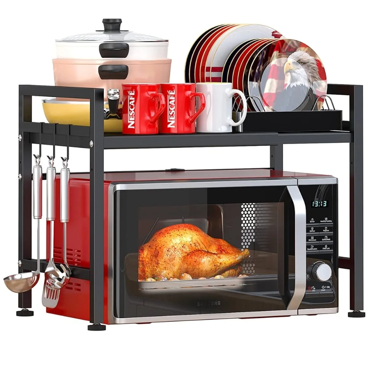 MINARI - Estante Organizador de Microondas Expandible para Cocina AC1