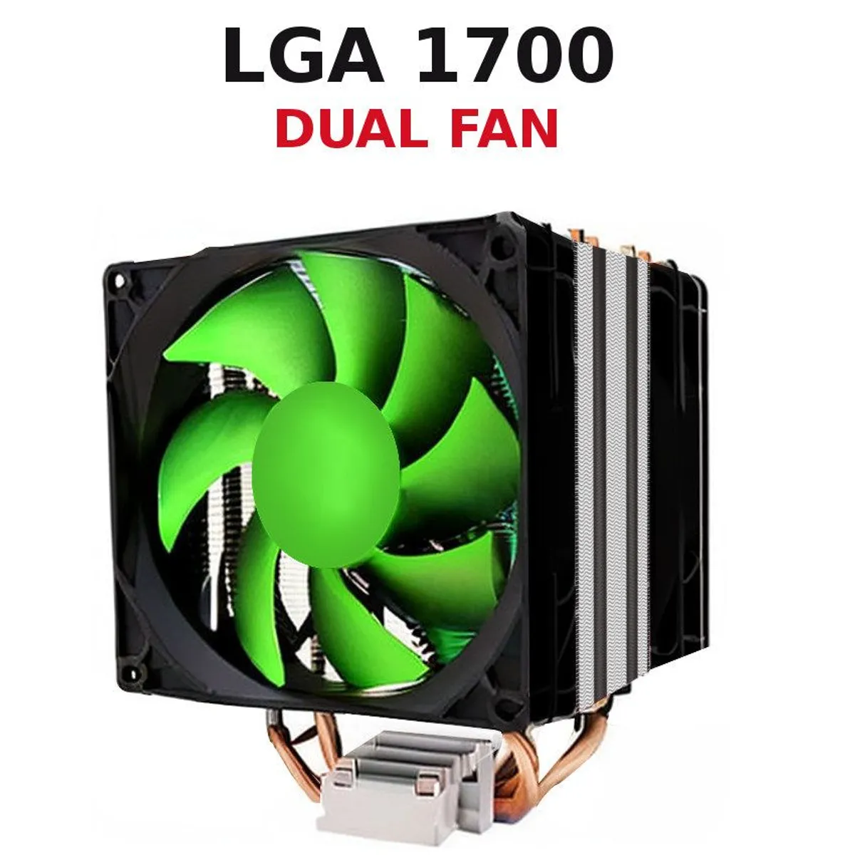 GENERICO - Cooler Doble Ventilador con radiador para Intel Lga 1700 1200