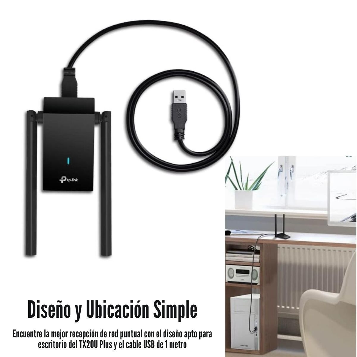 TP LINK - TP-Link - Adaptador USB Wireless TP-Link Archer TX20U Plus AX1800