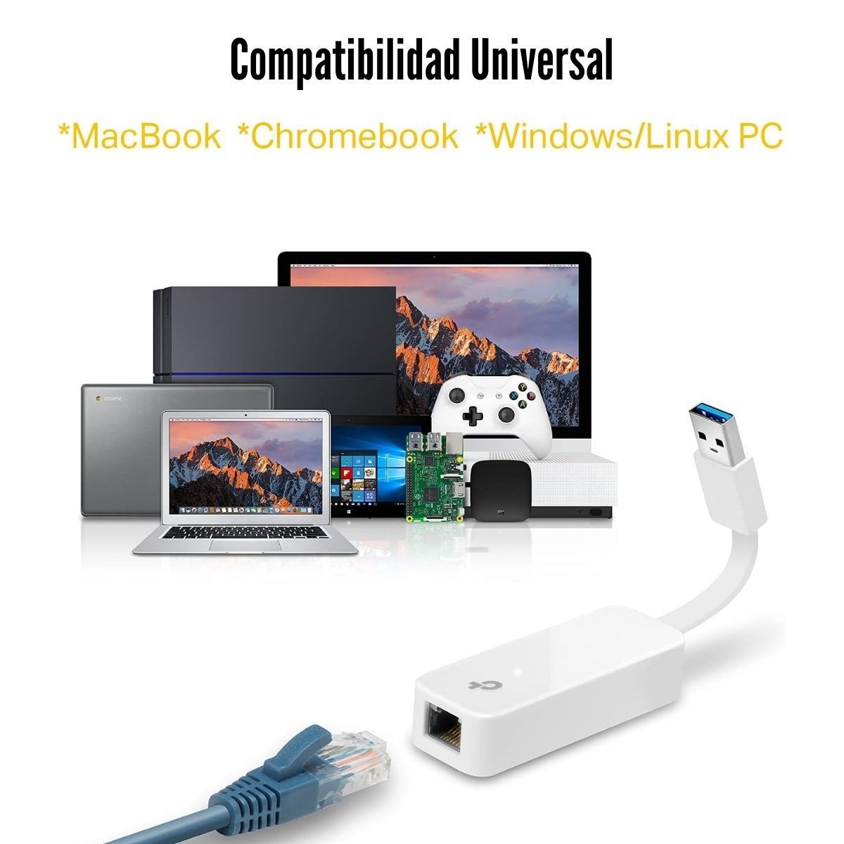 TP LINK - TP-Link - Adaptador de Red UE300 USB 3.0 to Gigabit