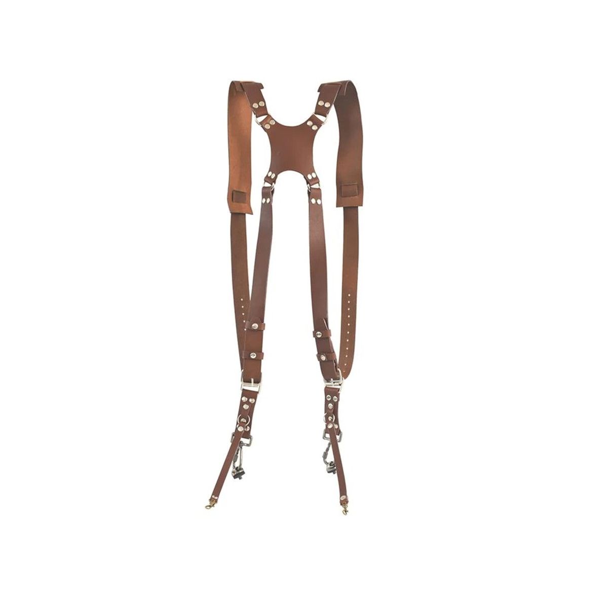 GENERICO - Correa doble de cuero para camara DLSR color marron