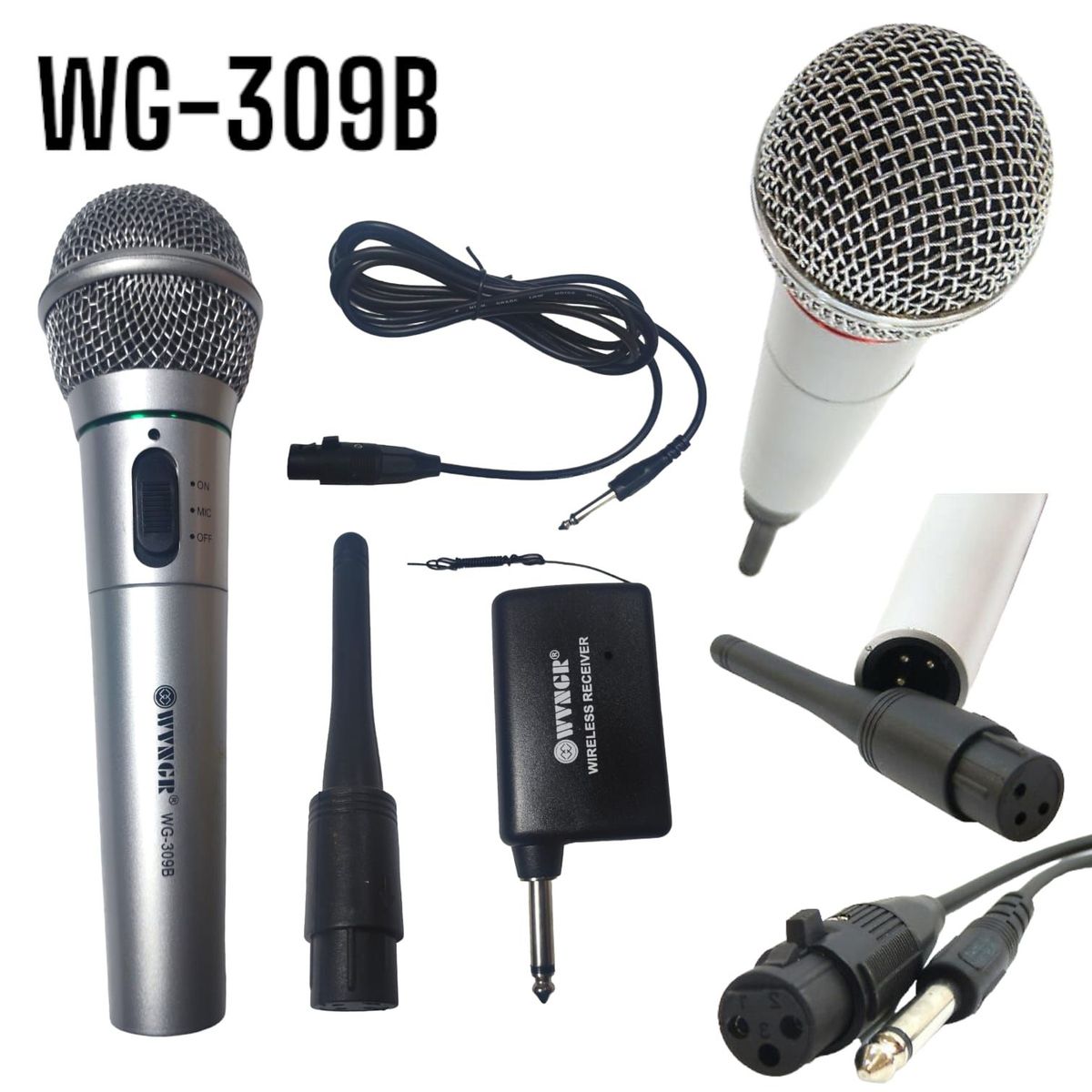 OEM - Micrófono Inalámbrico con Cable Karaoke Conferencias Entrevistas