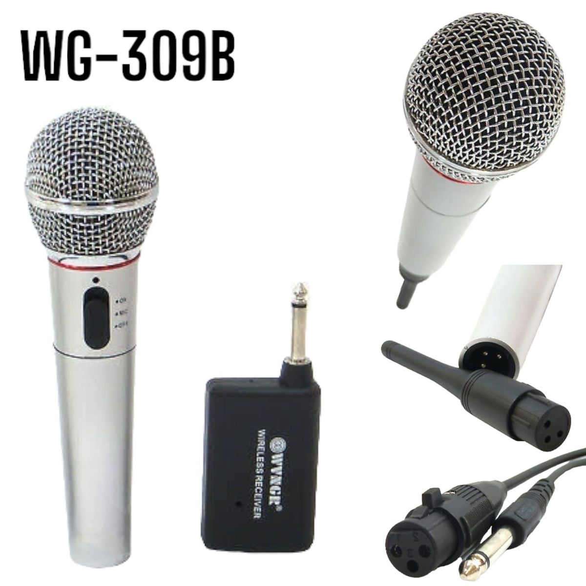 OEM - Micrófono Inalámbrico con Cable Karaoke Entrevistas Conferencias