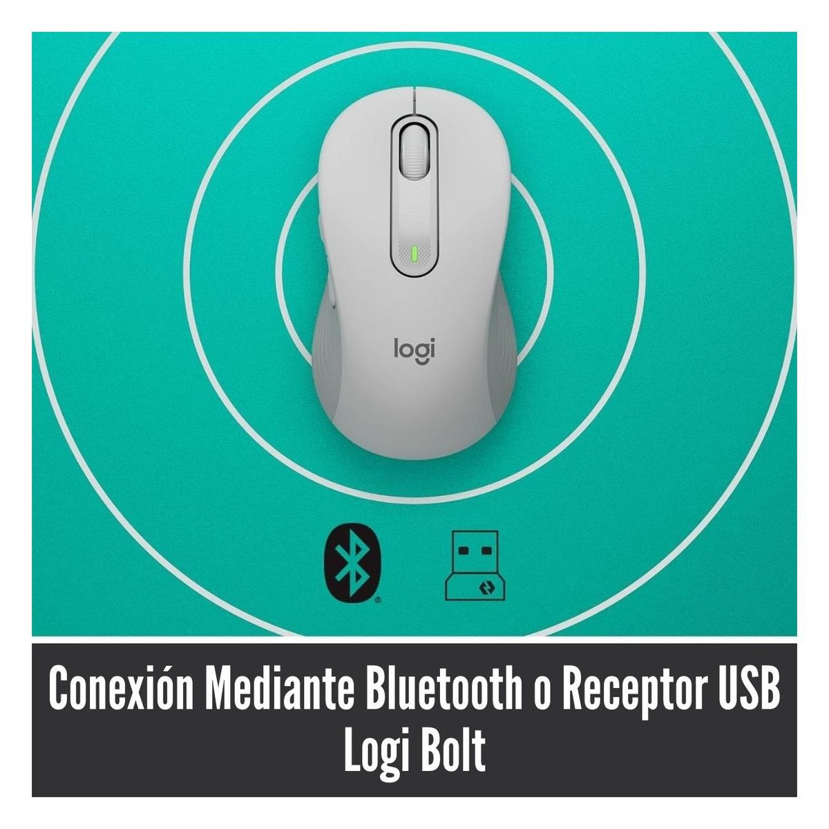LOGITECH - Logitech - Mouse Signature M650 L Bluetooth Logi Bolt - White