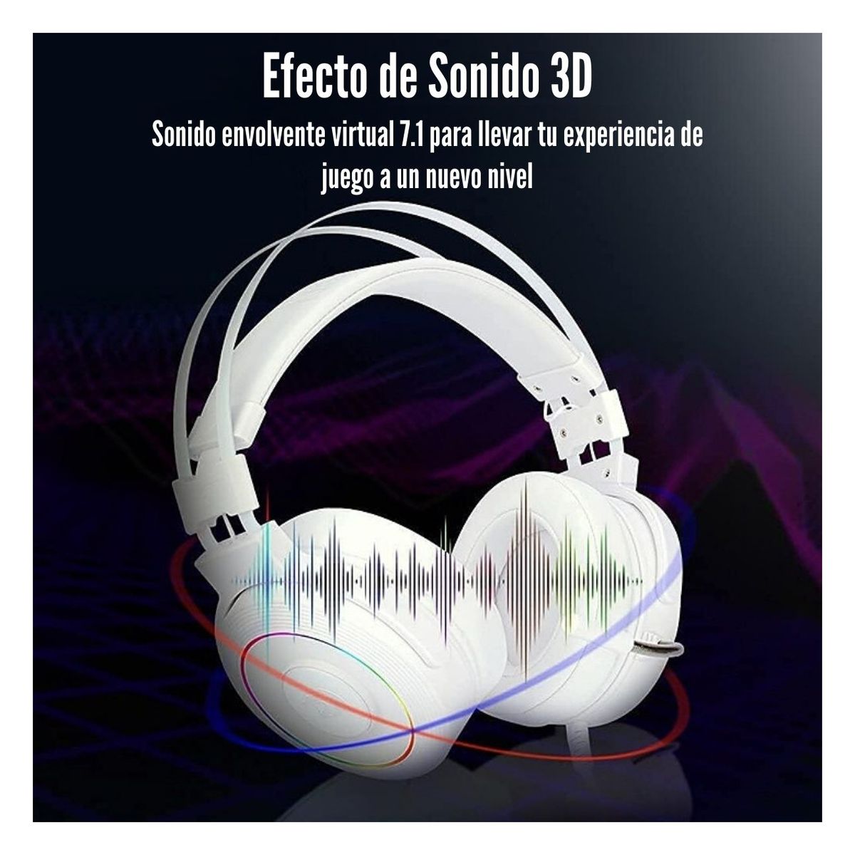 REDRAGON - Redragon - Audífono Lamia 2 H320W RGB 7.1 con Parante White