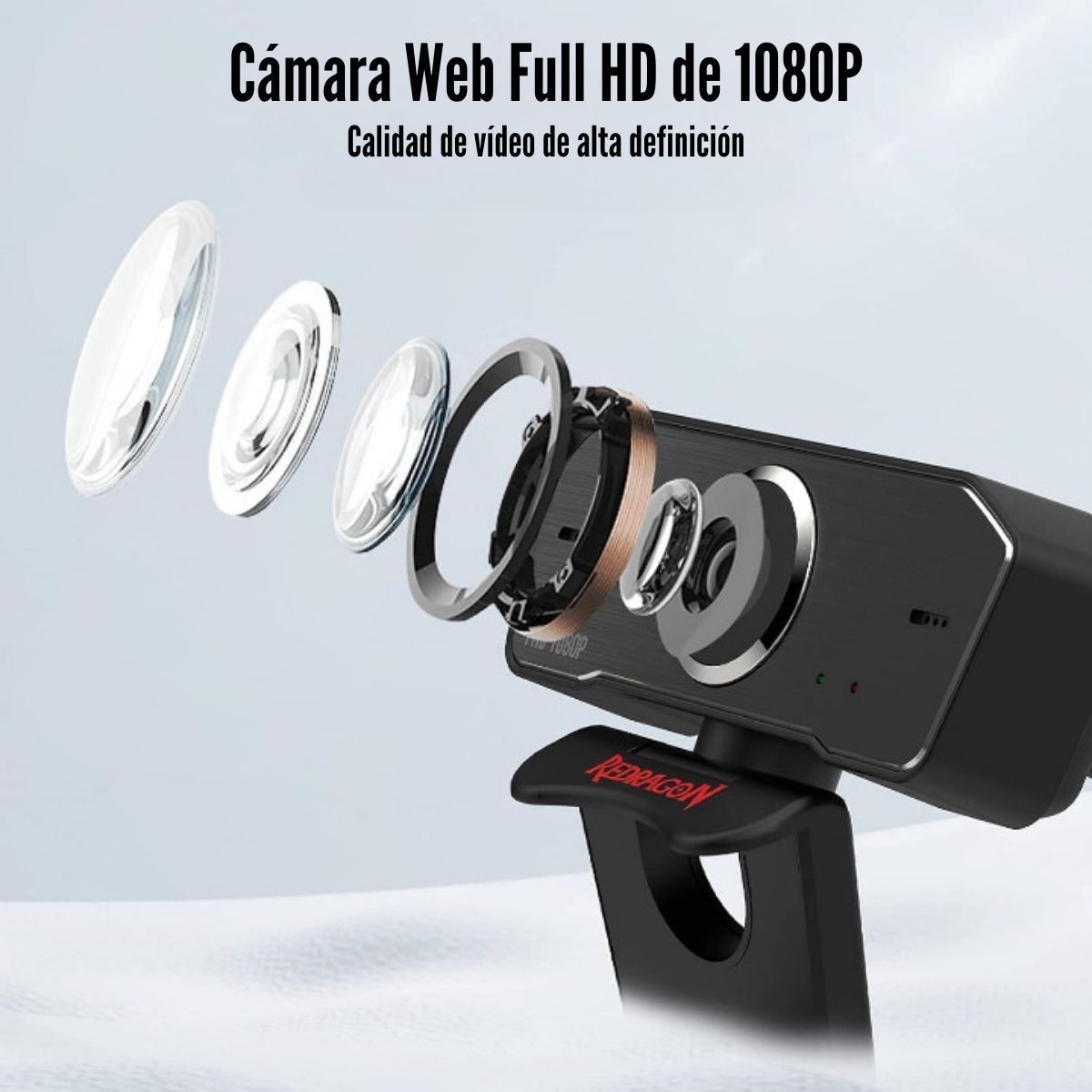 REDRAGON - Redragon - Cámara Web Hitman GW800 Full HD 1080p Windows Mac