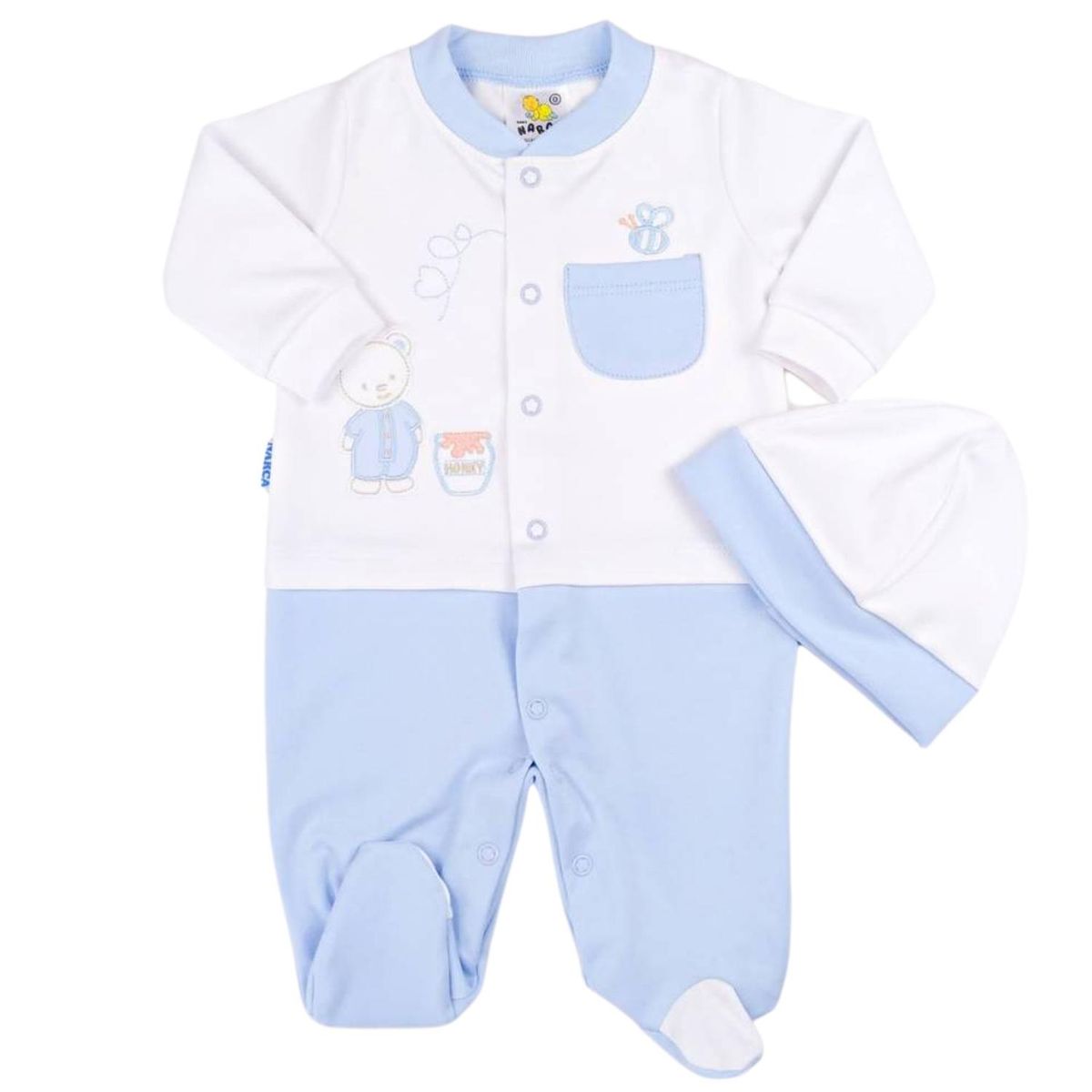 GENERICO - Enterizo Bebe Algodón Celeste