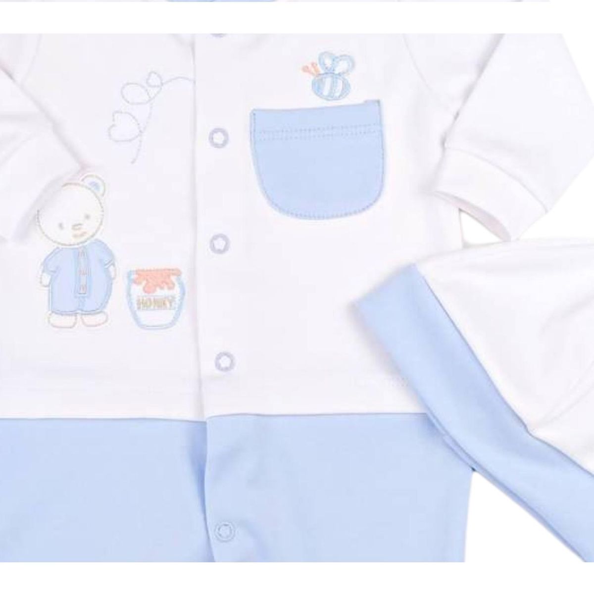 GENERICO - Enterizo Bebe Algodón Celeste