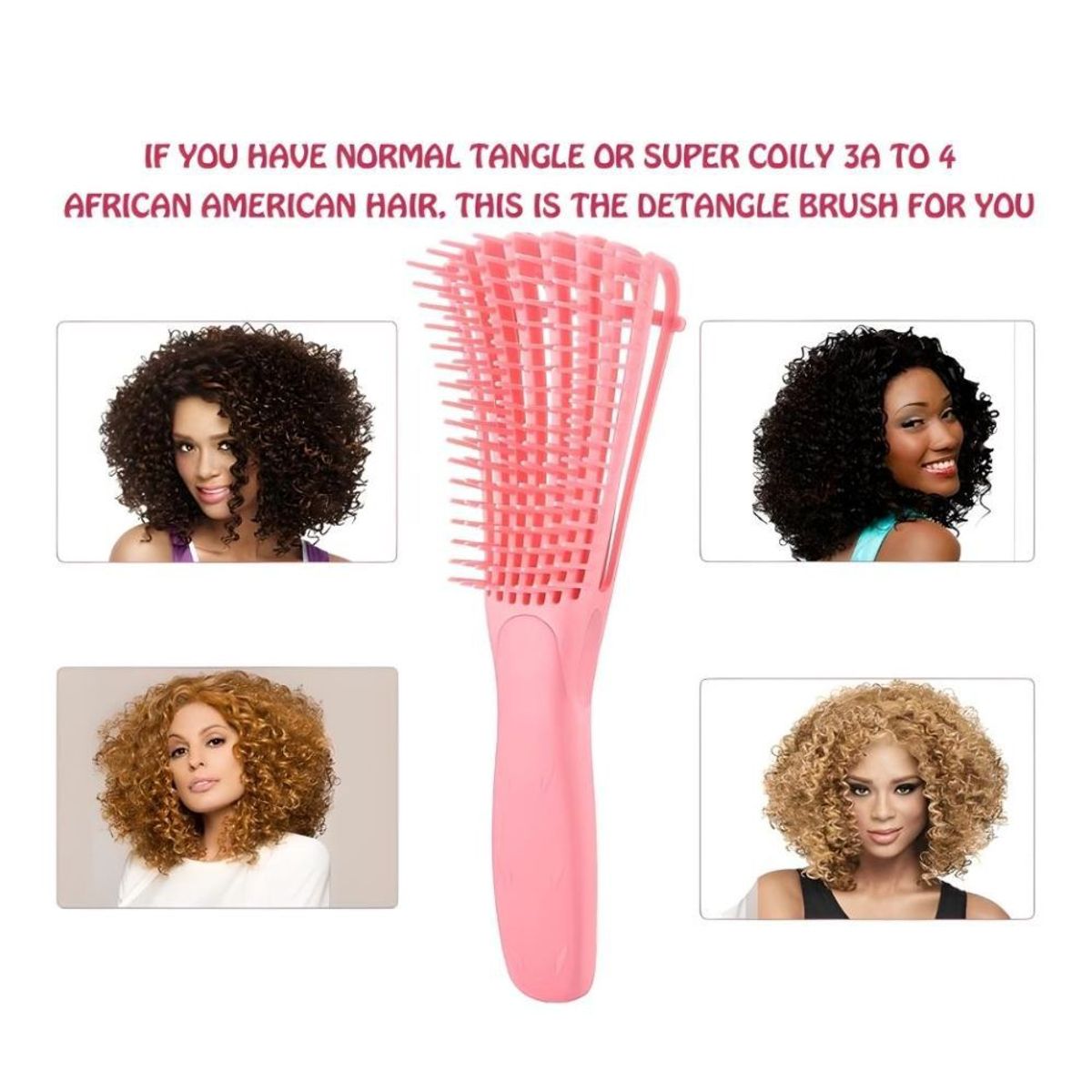 MINARI - Peine Cepillo Flexible Desenredante para Cabello Rizos Afro 173P