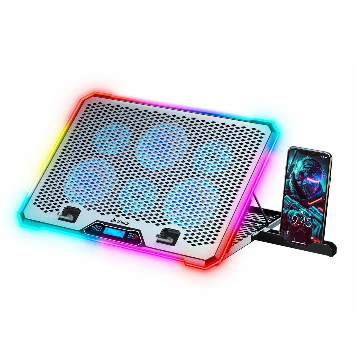 IDOCK - iDock - Cooler Turbine II N-7 RGB con 7 Niveles y 6 Ventiladores