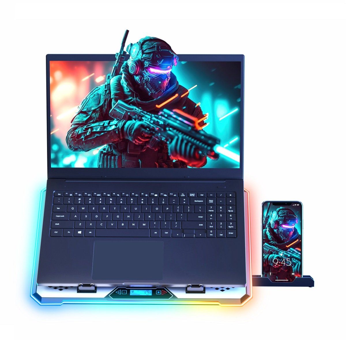 IDOCK - iDock - Cooler Turbine II N-7 RGB con 7 Niveles y 6 Ventiladores