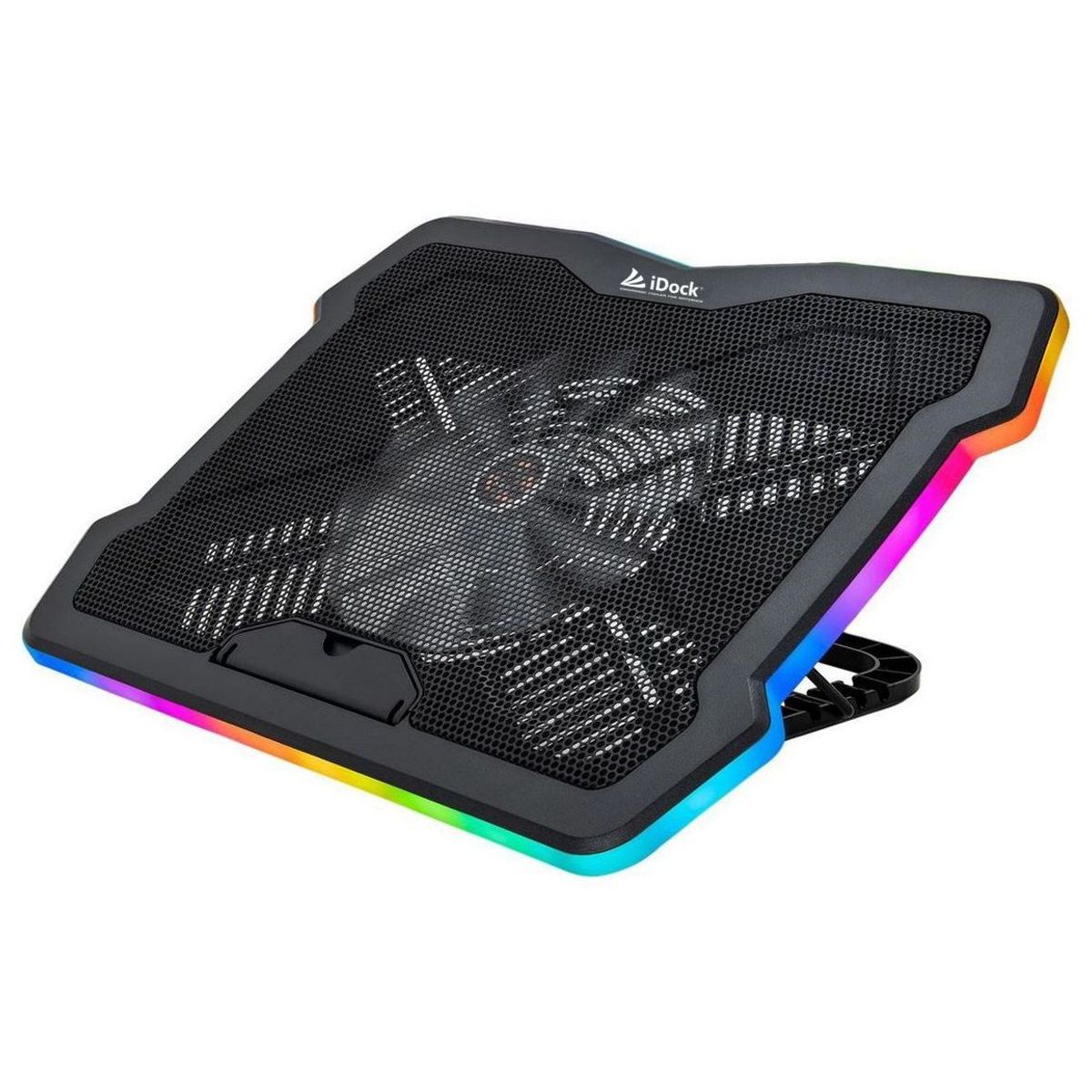 IDOCK - iDock - Cooler Turbine IDK-20 RGB con 5 Niveles Soporta hasta 17 Pulg