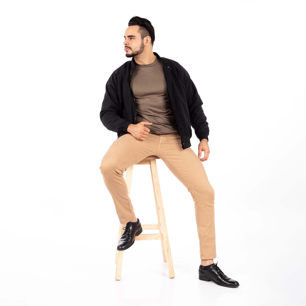 KAEROSHY - Casaca Legant Hombre Cuello Chino - Negro