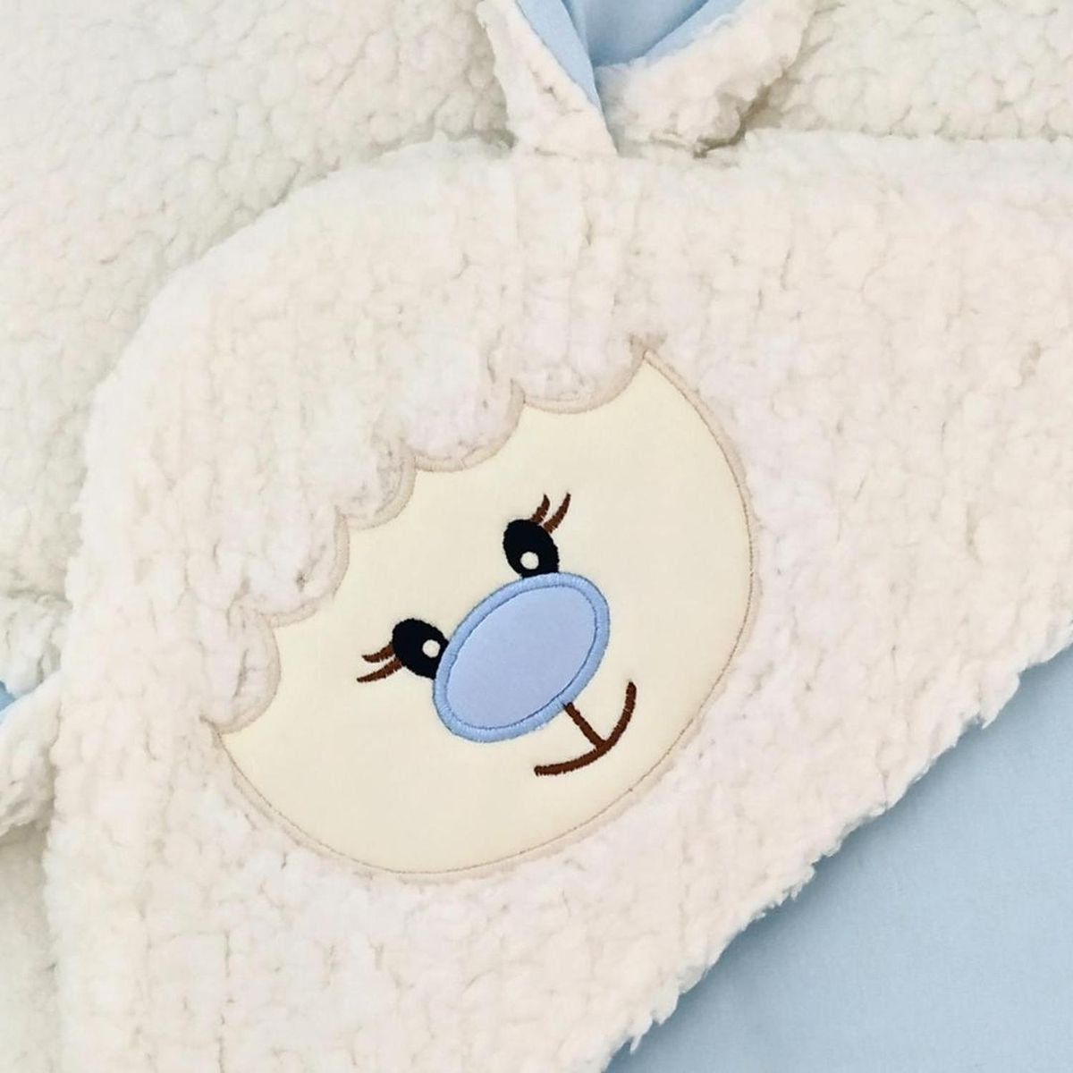 BABY MERINOS - Colcha bebe BABY MERINOS Obeja - Celeste