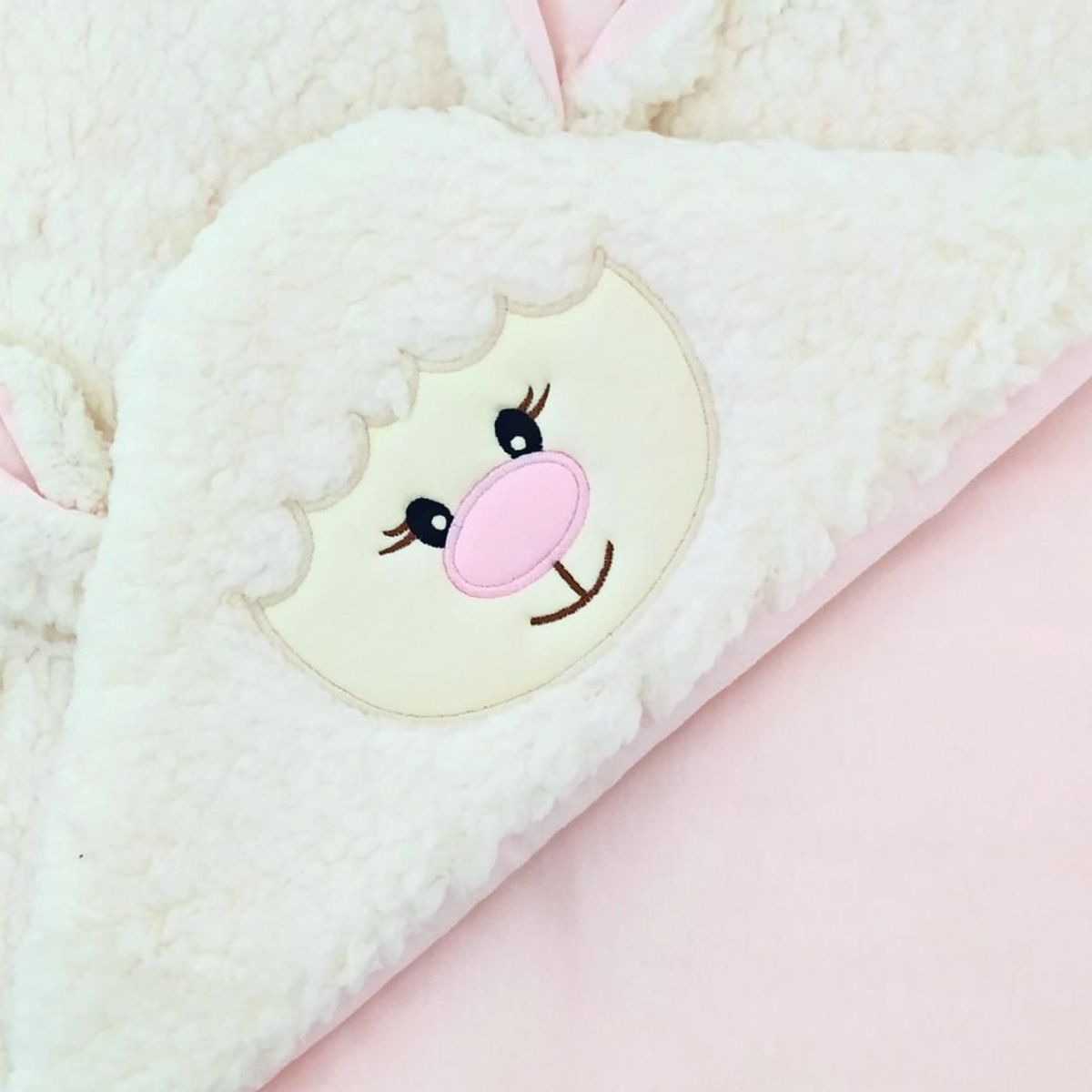 BABY MERINOS - Colcha bebe BABY MERINOS Obeja - Rosado