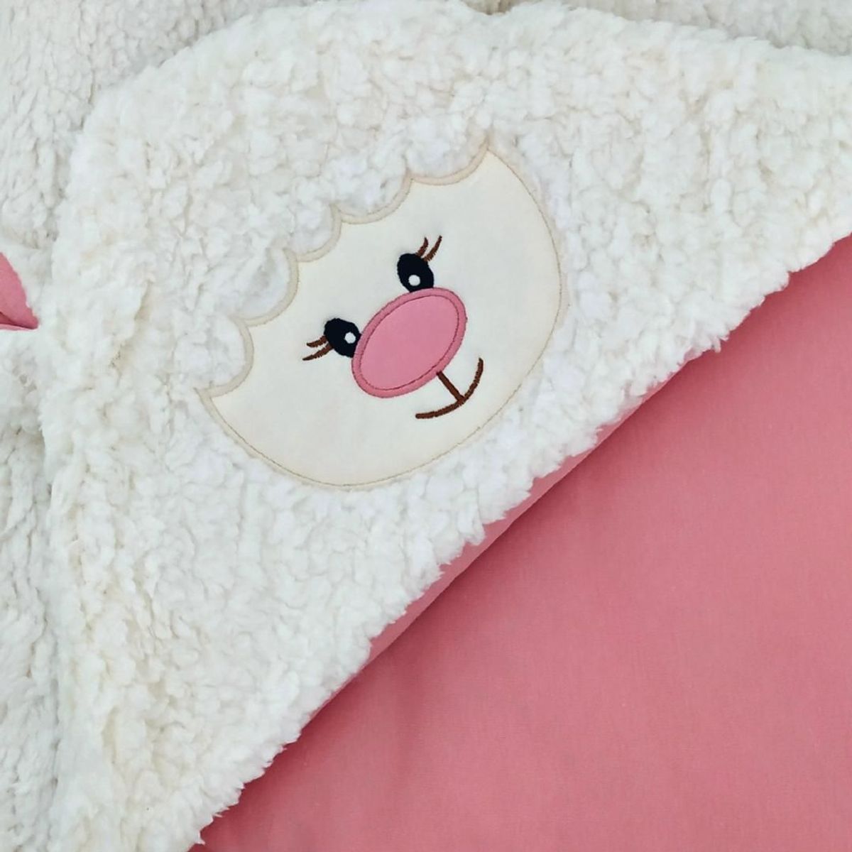 BABY MERINOS - Colcha bebe BABY MERINOS Obeja - Palo Rosa
