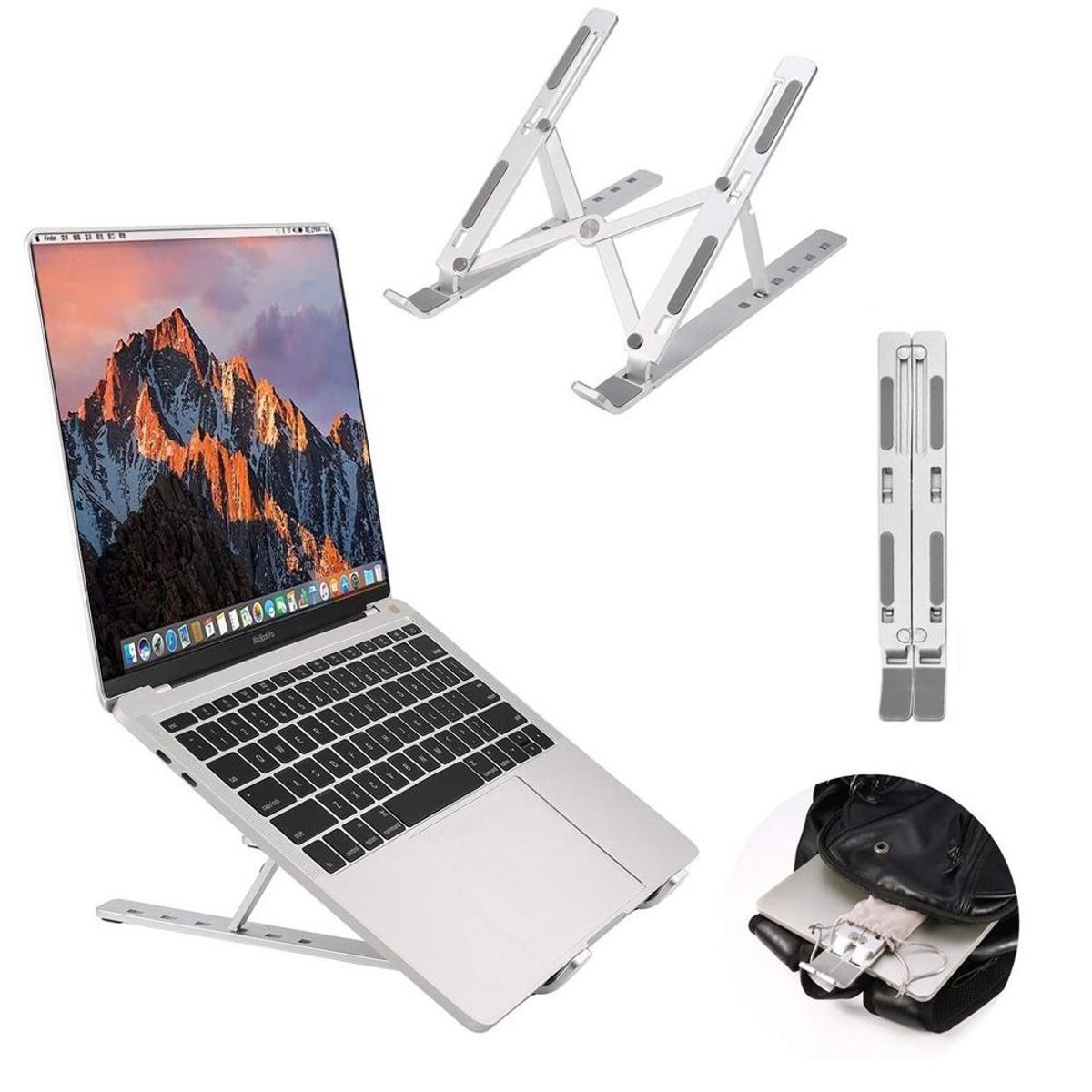 MEGIMPERU - Soporte de Aluminio para Laptop  Funda