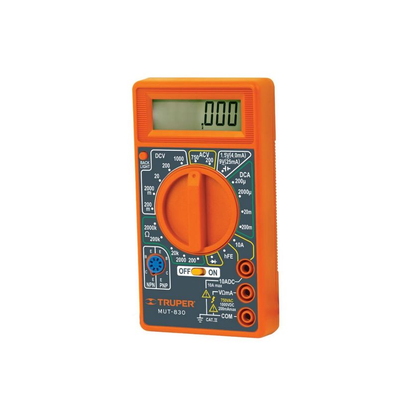 TRUPER - Multímetro Multitester Escolar Digital Truper Mut-830