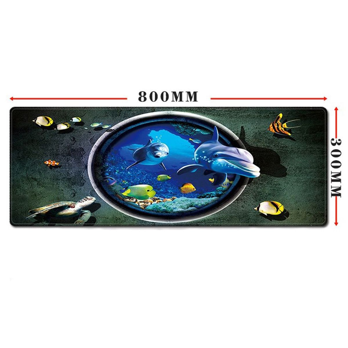 GENERICO - Mouse pad Base Escritorio Extra Large 30x80cm Computador acuario 3d