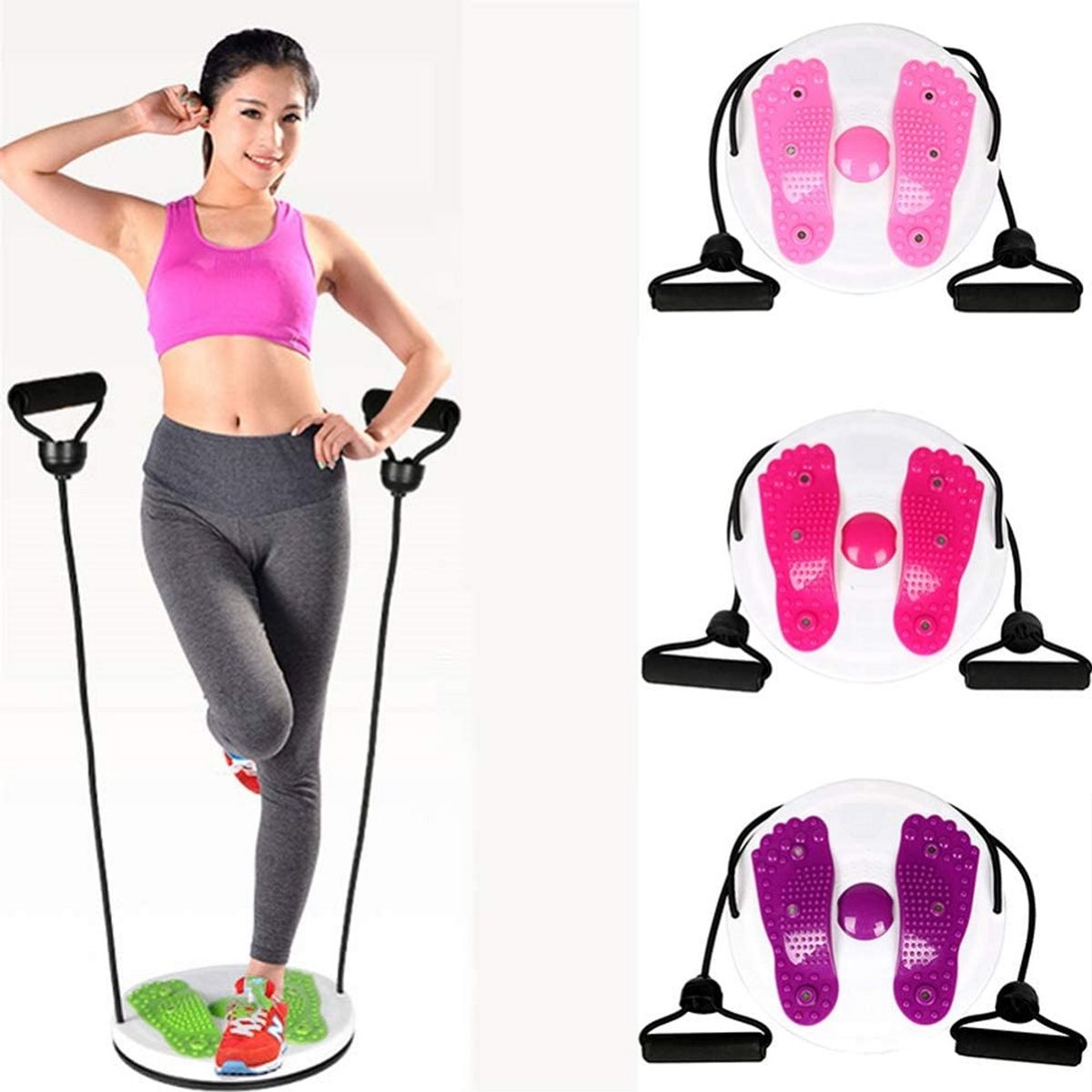 OEM - Base Disco Giratorio con ligas para Moldear Cintura Abdomen