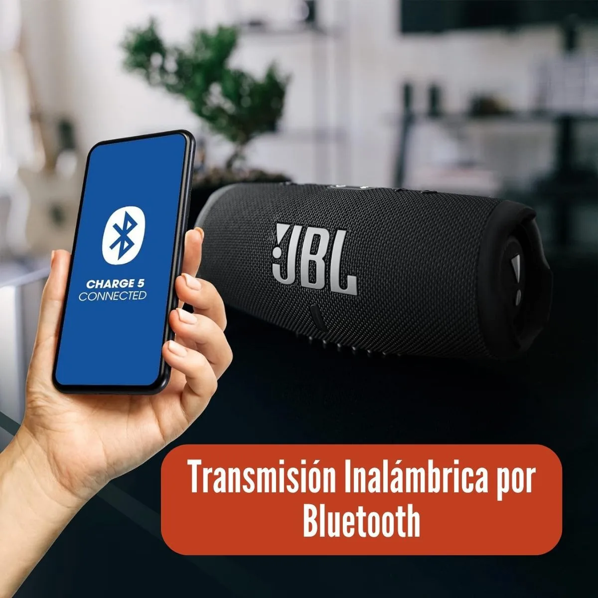 JBL - JBL - Parlante Charge 5 Bluetooth 5.1 IP67 PartyBoost Negro
