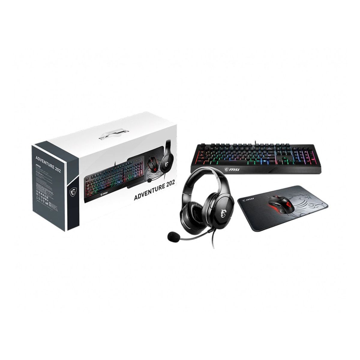 MSI - BUNDLE MSI 4EN1 TECLADO  MOUSE  AURICULAR  PAD MOUSE