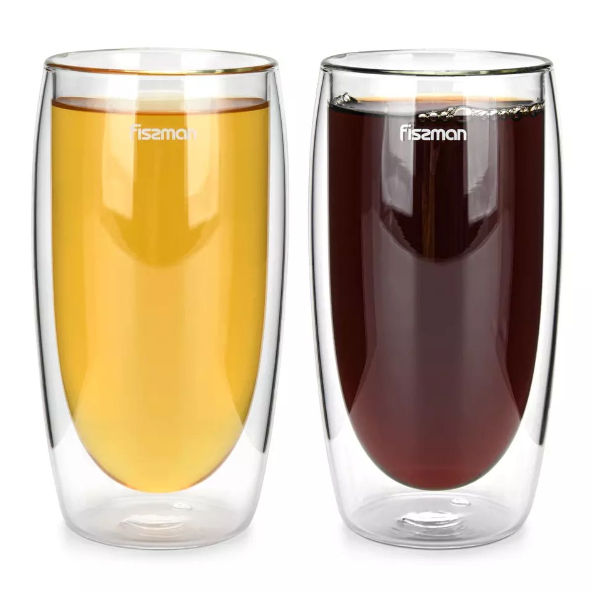 FISSMAN - Set 2 vasos vidrio doble pared Frappe 350ml