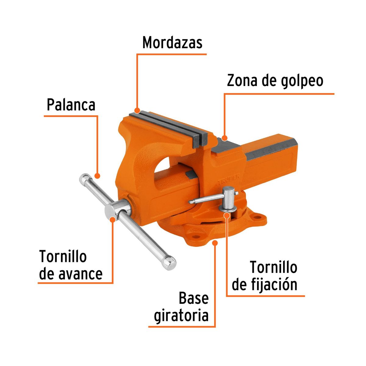 Truper - Tornillo de Banco Tipo Europeo 5 Truper
