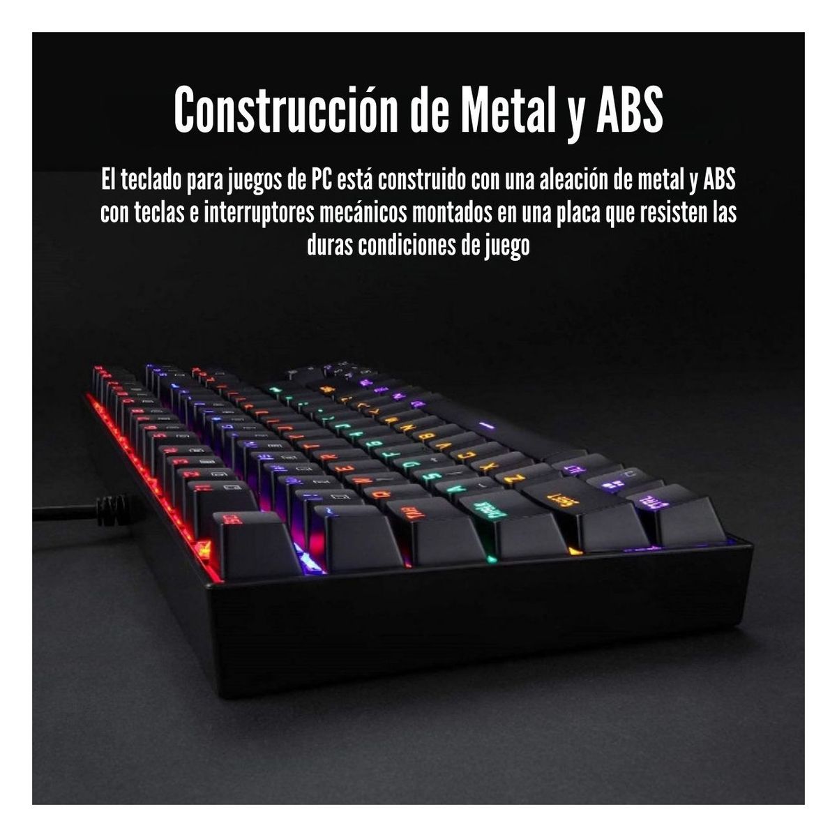 REDRAGON - Redragon - Teclado Kumara K552-KR Rainbow TKL Switch Red - Black