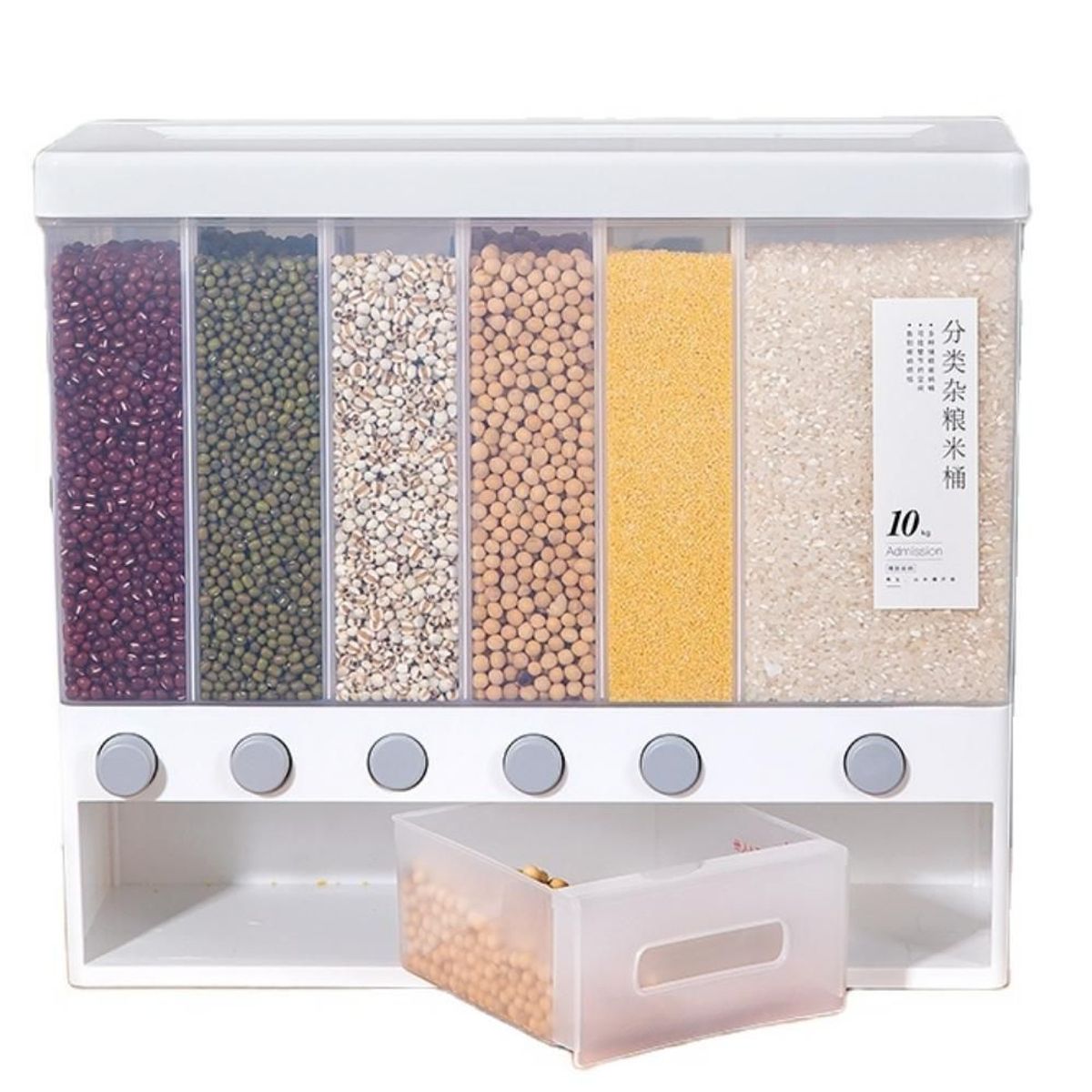 MINARI - Contenedor Organizador Dispensador de Menestras para Cocina 10Kg R200