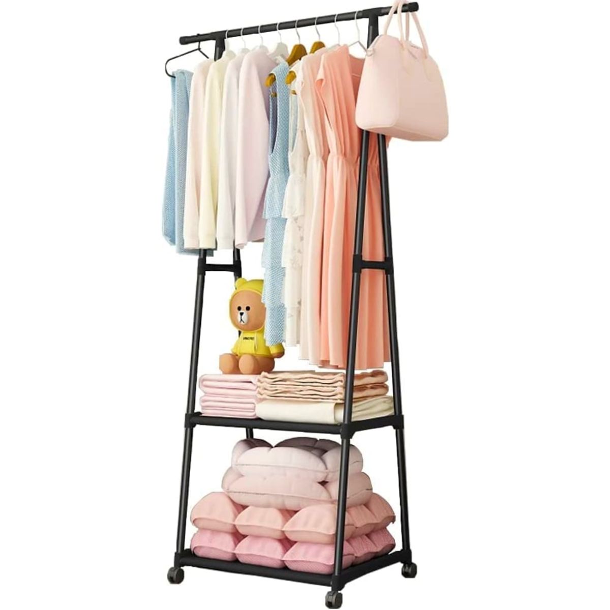 MINARI - Colgador de Ropa Perchero Estante Organizador Triangular N 218P