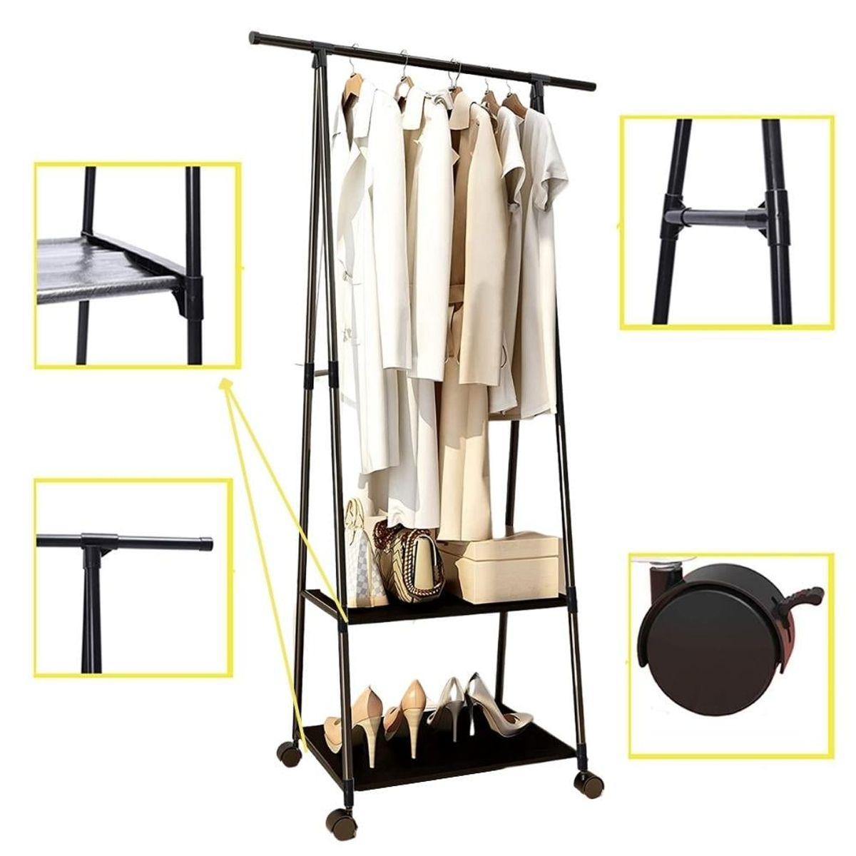 MINARI - Colgador de Ropa Perchero Estante Organizador Triangular N 218P
