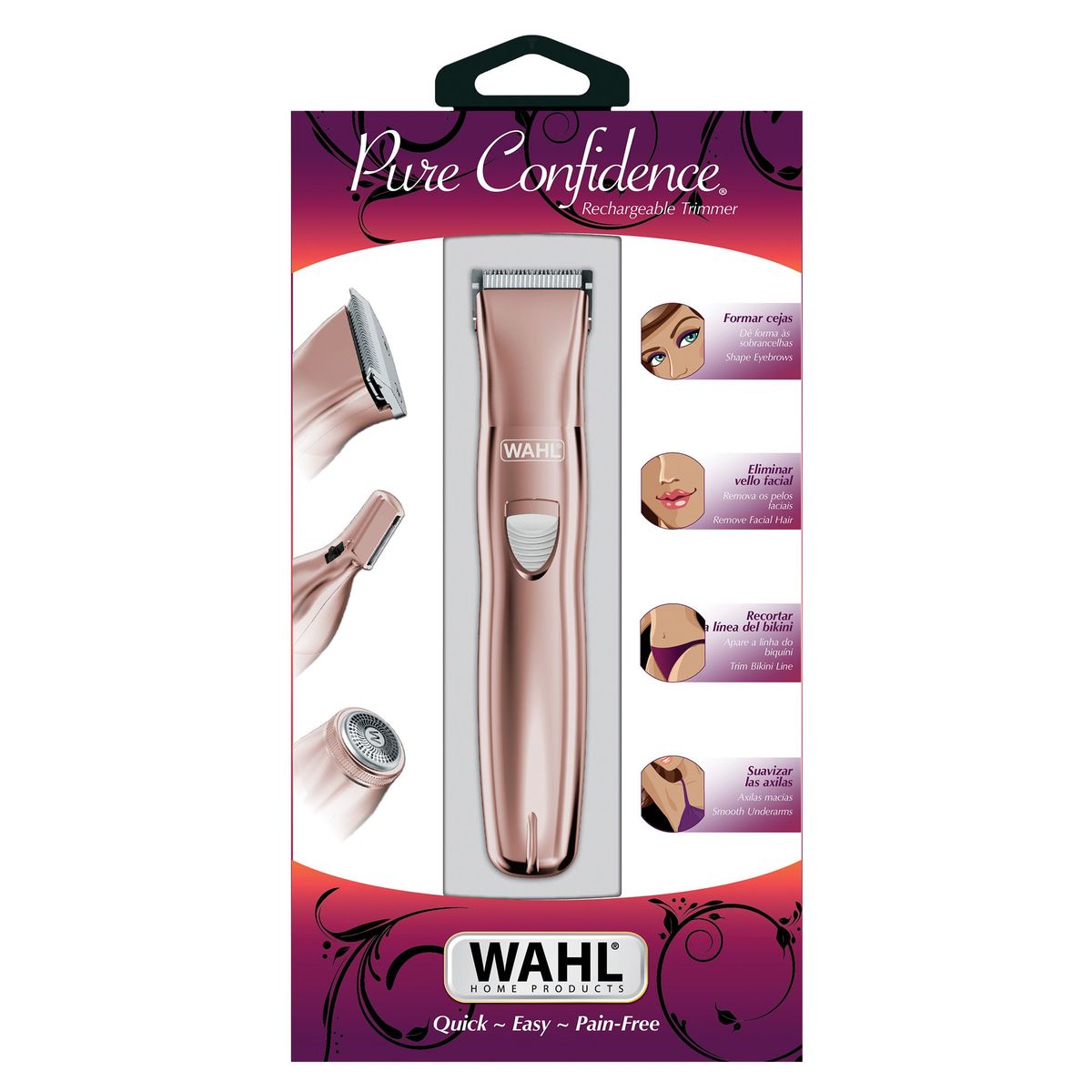 WAHL - Depiladora Facial Y Corporal Para Dama Wahl Pure Confidence 09865-2908