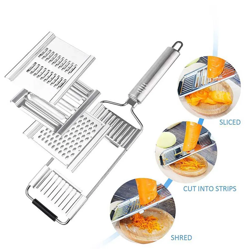 MEGIMPERU - Rallador Multiusos de Frutas y Verduras 3 en 1