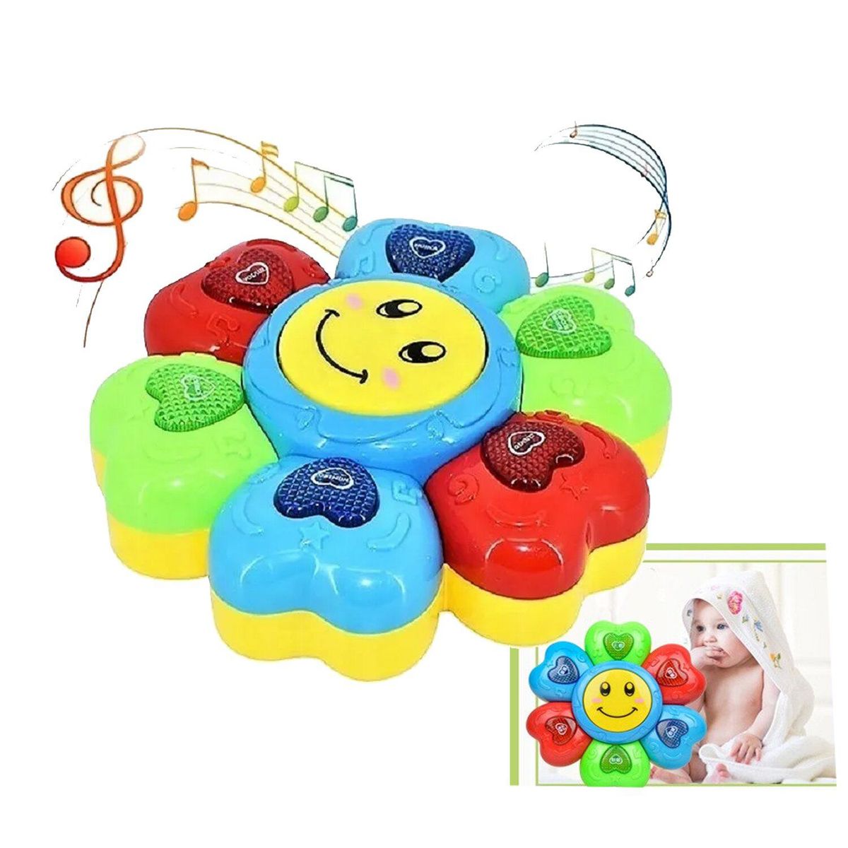 GENERICO - Juguete Girasol Tambor Musical con Luces