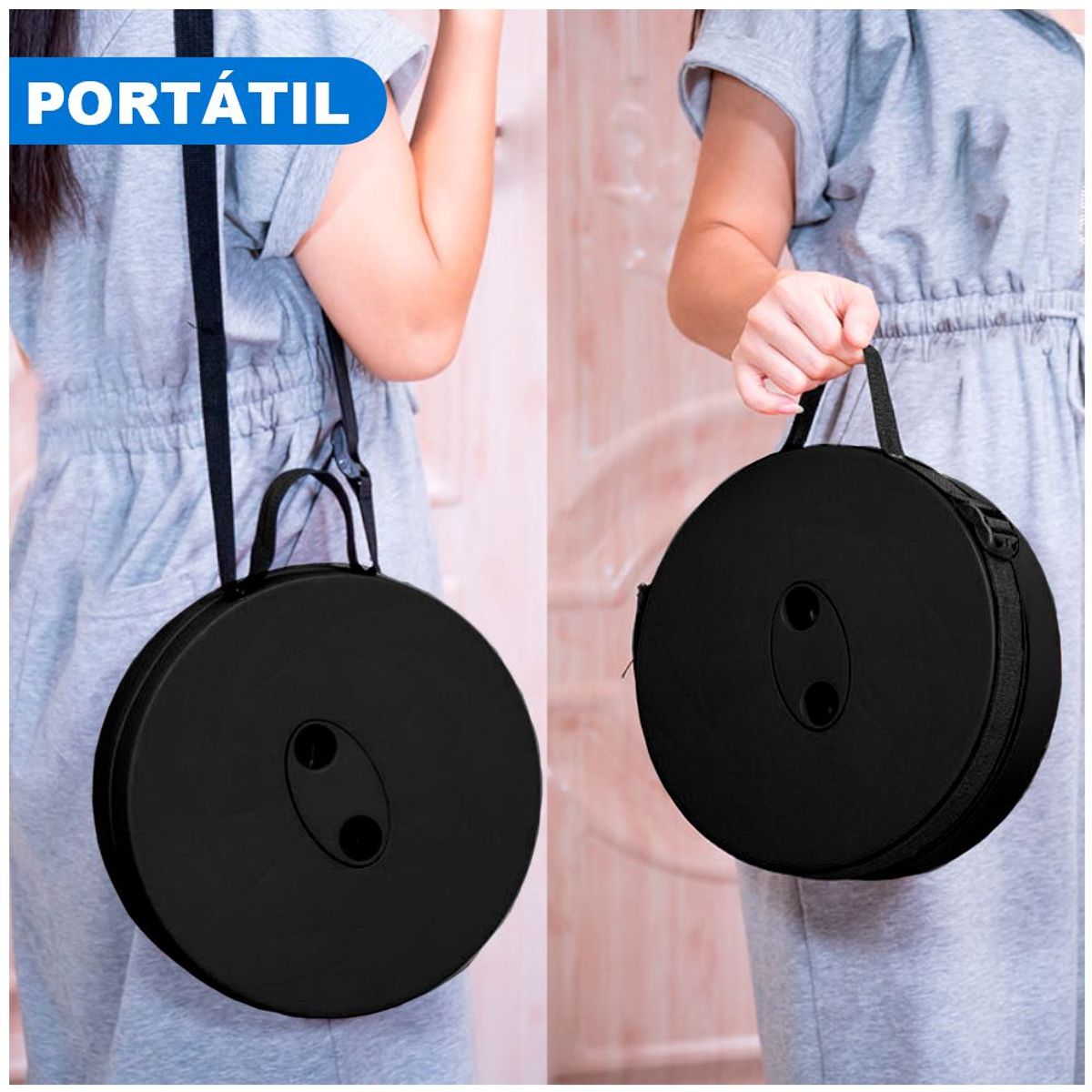 Banco Silla Taburete Plegable Portátil Banquito Negro, marca GENERICO - Foto 2