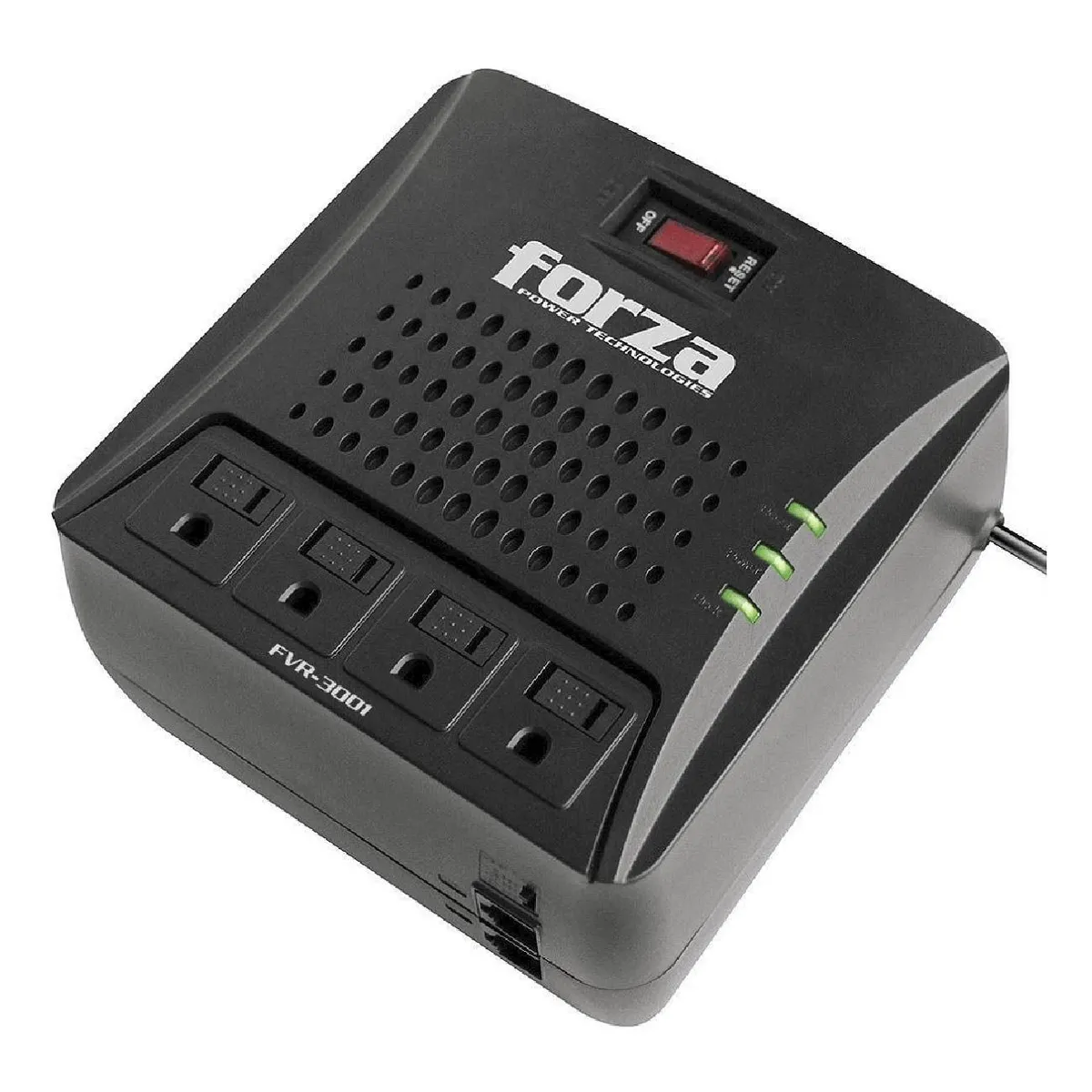 FORZA - Estabilizador Forza 3000VA FVR-3002 1500W 4 Tomas 220V